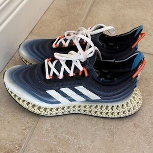 adidas Navy to Light Blue Gradient 4D Sneakers with White Stripes- Parley